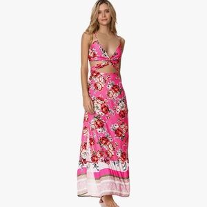 NWT Cutout Floral Maxi Dress